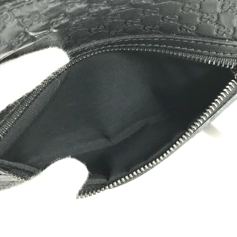 GUCCI Guccissima GG Logo Clutch Bag Clutch Handle Shoulder Leather Black - Picture 13 of 15
